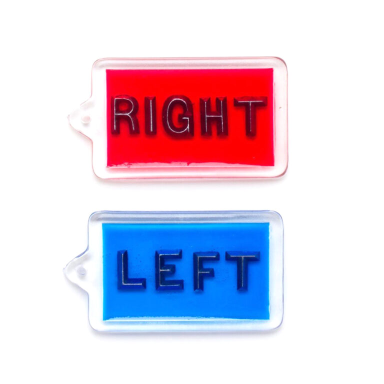 Rectangle Lead Marker in Red and Blue with epoxy molding for x ray