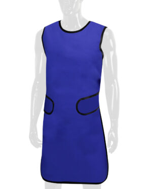 Attenutech Flexiback Frontal Apron in Blue, Angled to the Front