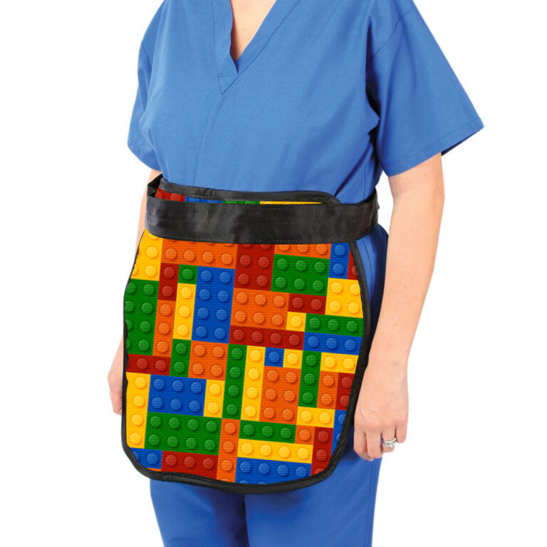 Maternity Panel Lead Apron. Dot Blocks