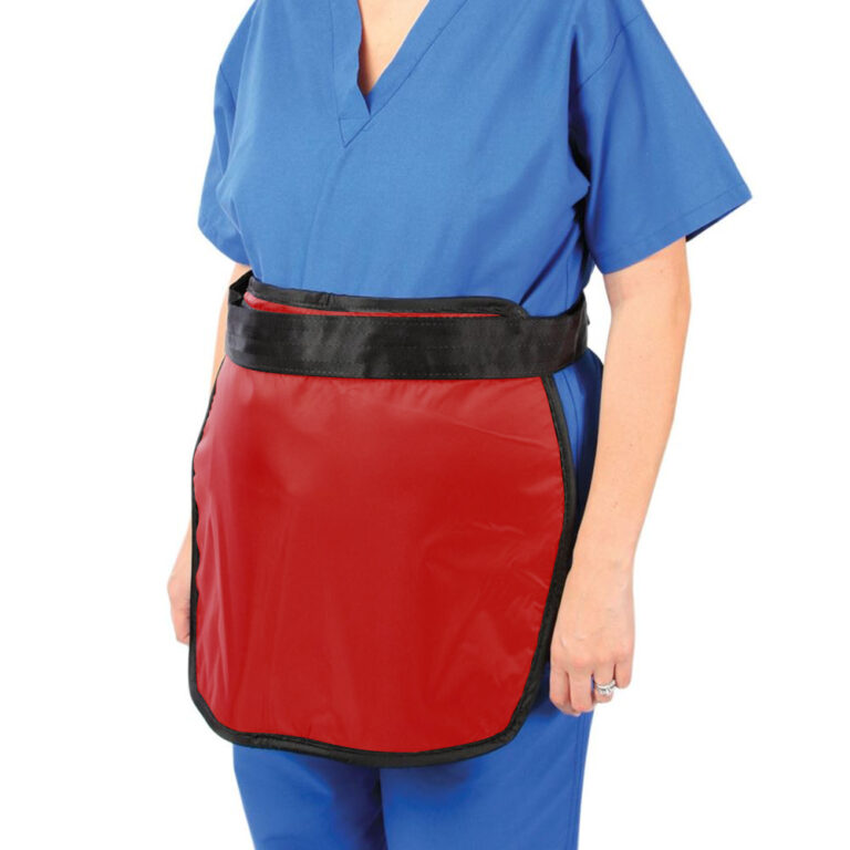 Maternity Panel Lead Apron. Red