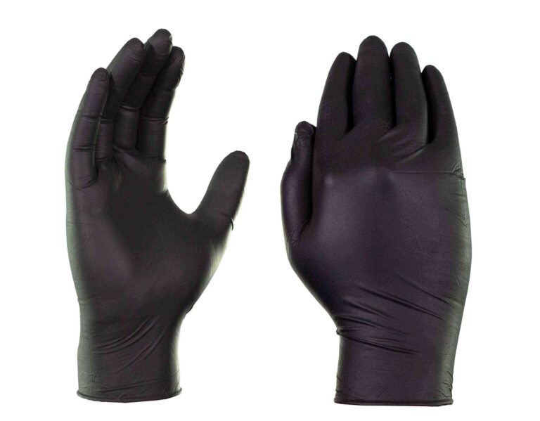 Black Nitrile PF Exam Gloves