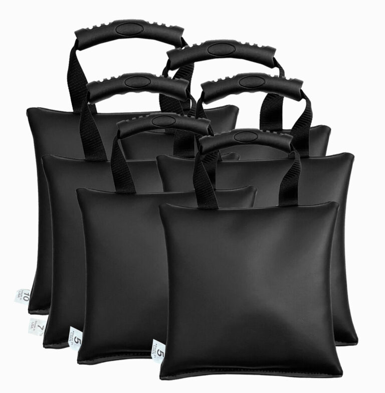 Square Vinyl Sandbag with Handle – Kit with 6 (5 lb, 7 lb, 10 lb)